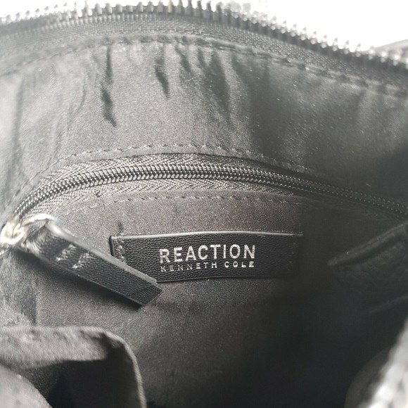 Kenneth Cole Gabriella Mini Crossbody 8” X 7” Zipper Top Pouch Snap Pouch Black - Picture 6 of 12